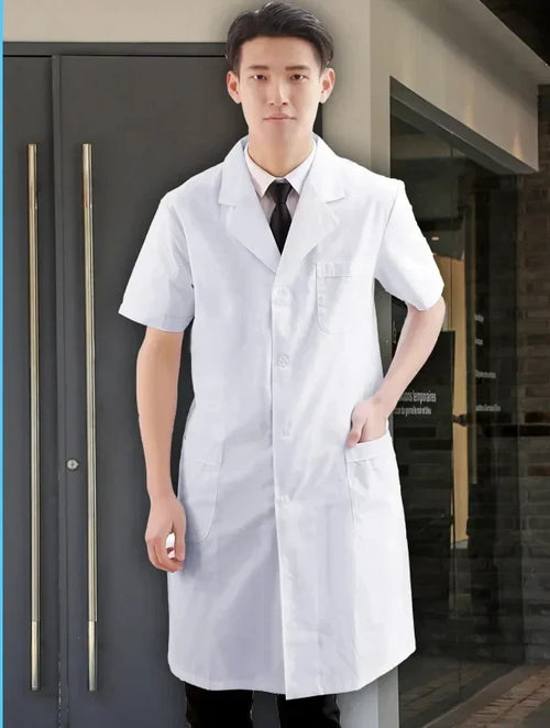 Nurse Overalls White Coat Female Long-sleeved Doctor's Uniform Male