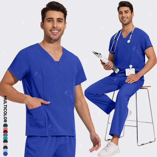 Newest Nursing Surgical Uniforms Woman Doctor Nurse Uniforms Men