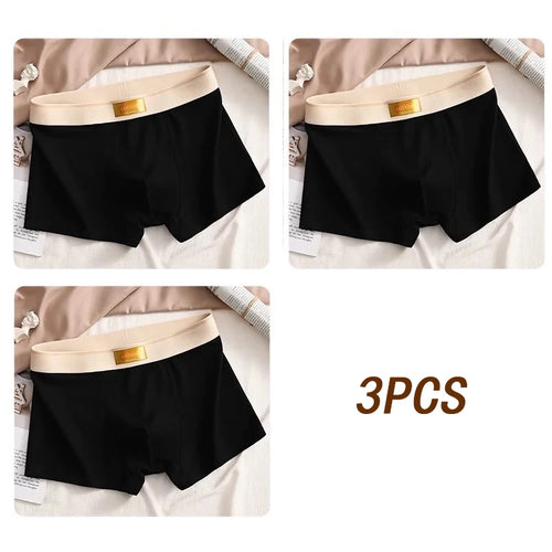 3pcs Men Underwear Cotton BoxerShorts Hombre Panties Man Breathable