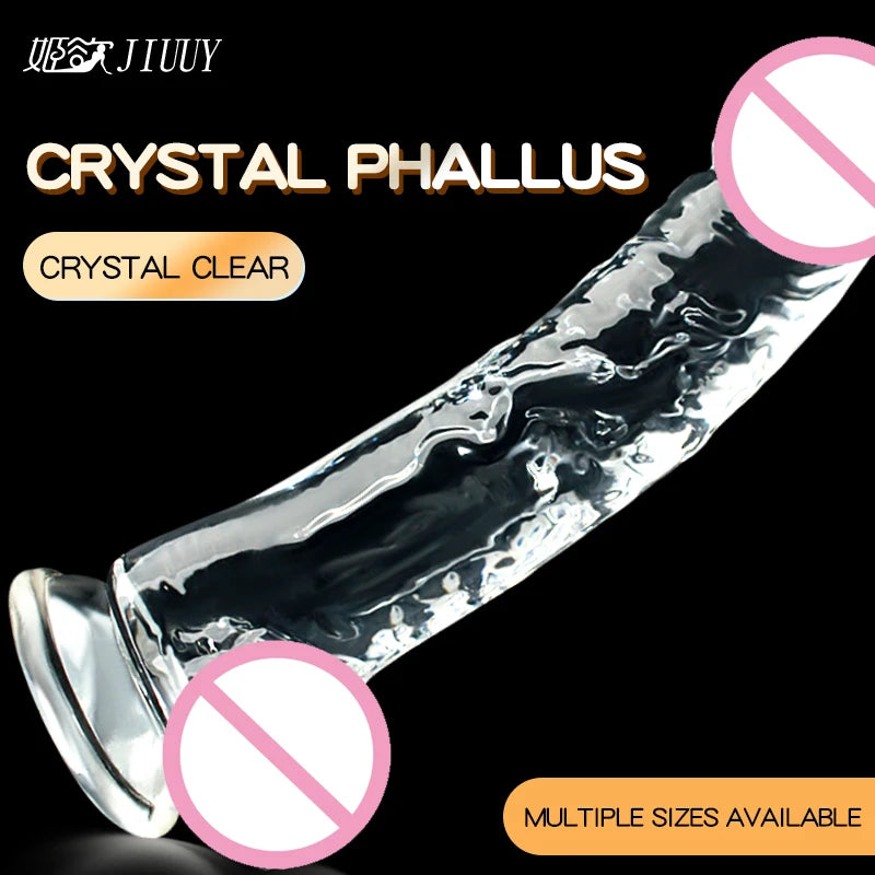 JIUUY Realistic Dildo With Suction Cup Huge Jelly Fake Dick Big Penis