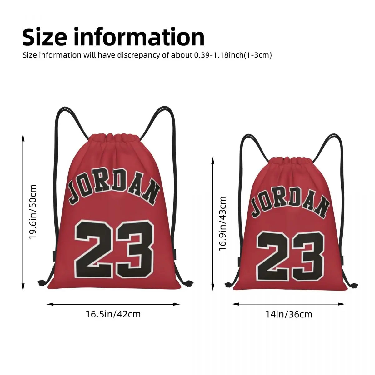 Custom MJ Jordan No.23 Drawstring Pocket Backpack Men Women