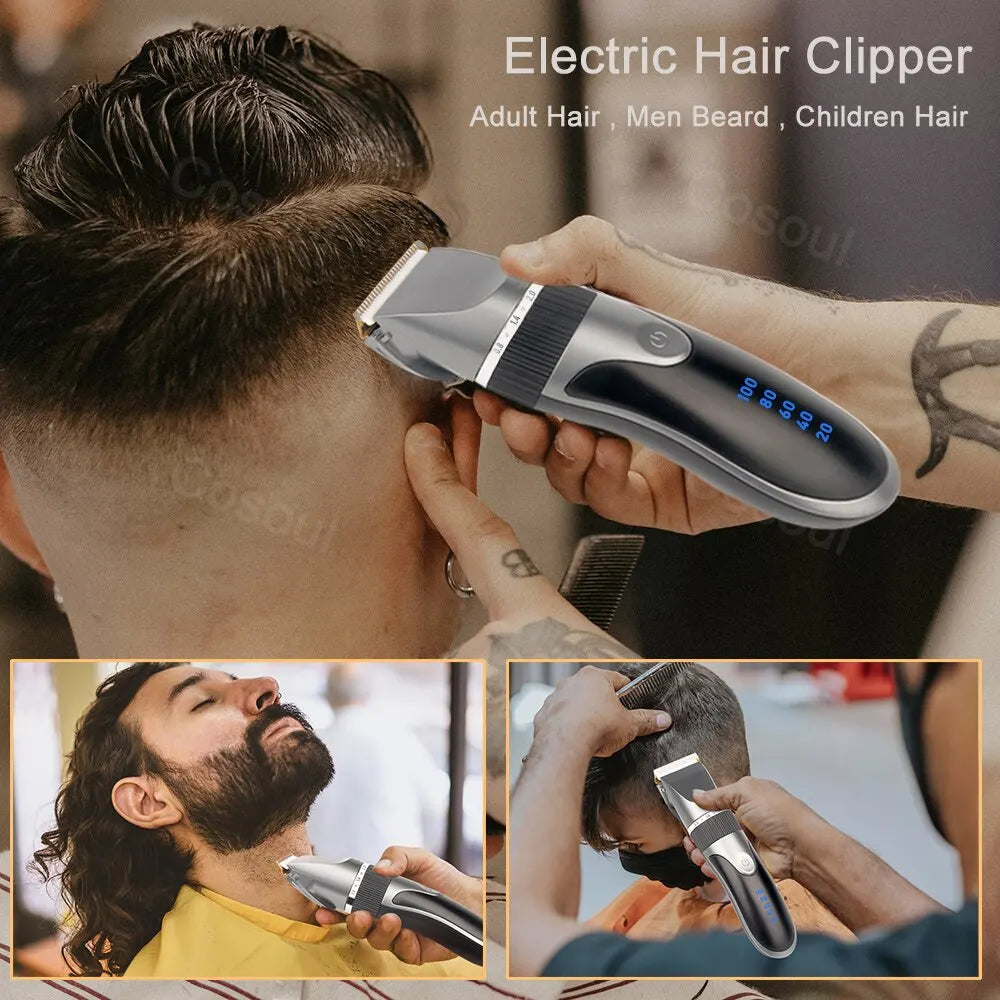 Hair Clipper Electric Barber Hair Trimmers For Men Adults Kids