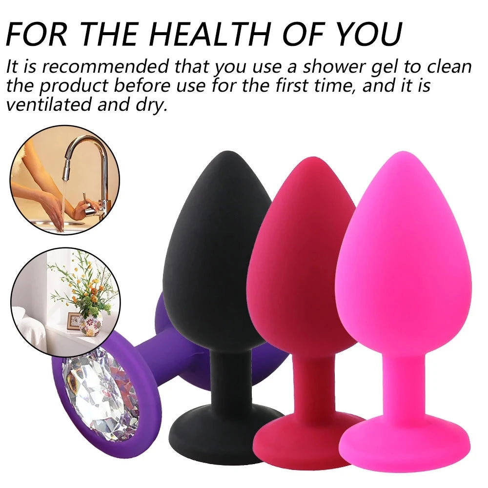 S/M/L Silicone Butt Plug Anal Plugs Prostate Massage Stimulator Anal