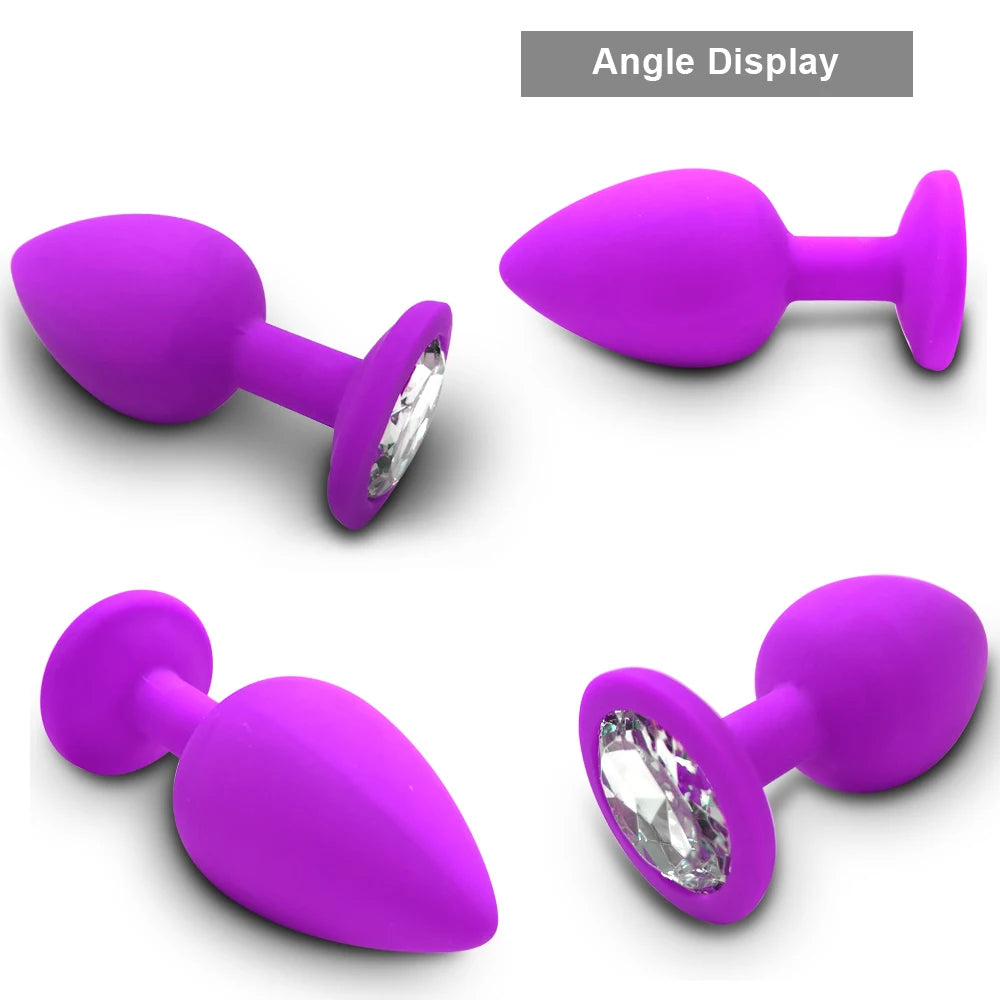 3 Size Silicone Butt Plug Anal Plug Unisex Sex Stopper Adult Toys for