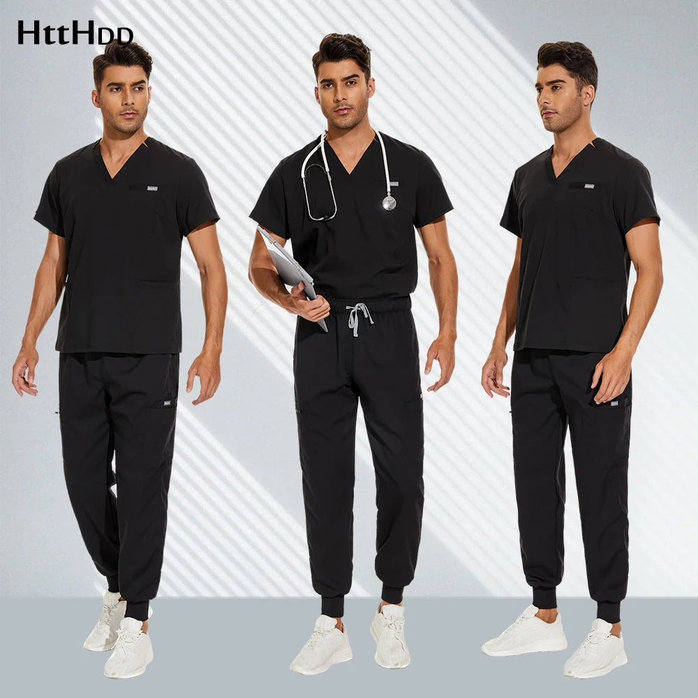 Hospital Doctor Nursing Set Unisex Wholesale Casual Jogger Suits Short