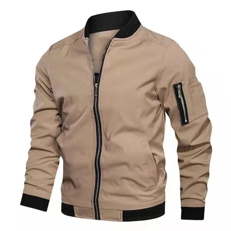 Spring Autumn Men's Bomber Jacket Casual Lightweight Jacket For Men