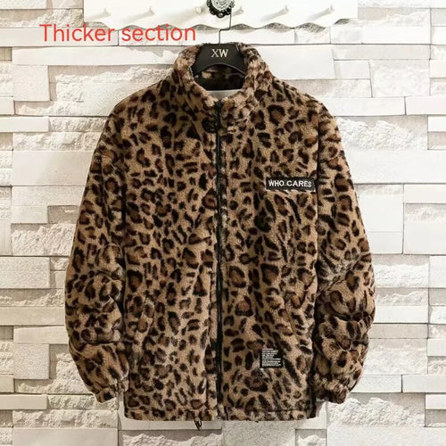 2023 Fall/winter Leopard Print Jacket Loose and Comfortable