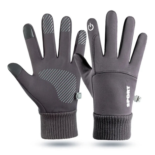 Black Winter Warm Full Fingers Waterproof Cycling Outdoor Sports