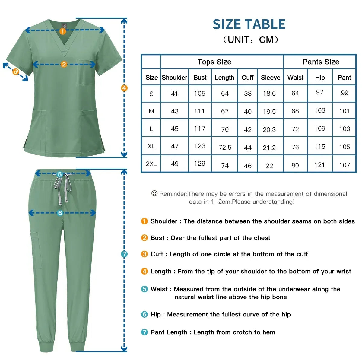 Multicolor Unisex Short Sleeved Pharmacy Nurse Uniform Hospital Doctor