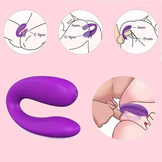 Couple Vibrator Wearable U Type Vibrator For Women Vagina Clitoris