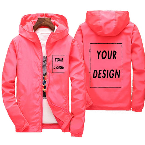 Custom Brand Logo Autumn Jacket Men Waterproof Warm Windbreaker Casual