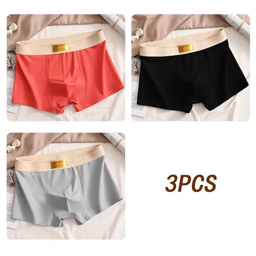 3pcs Men Underwear Cotton BoxerShorts Hombre Panties Man Breathable