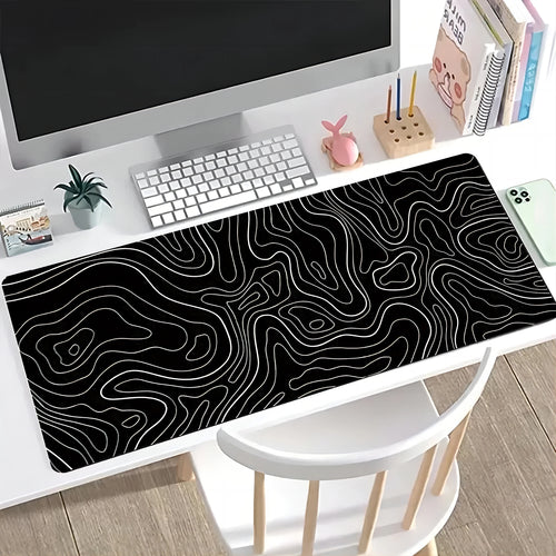 1Pcs Gaming Mouse Pad Large Keyboard Pad 31.5 x 11.8in Topographic