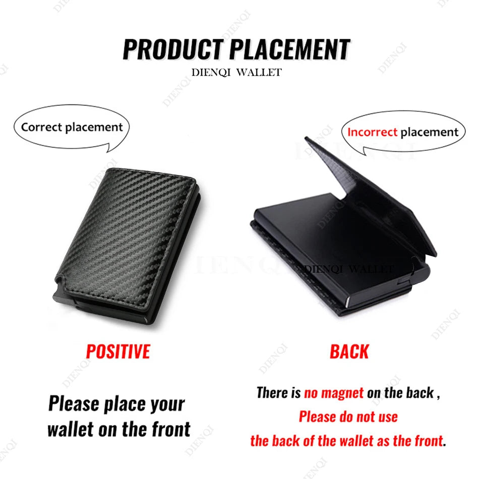 Anti Thief Rfid Credit Card Holder Smart Minimalist Wallet Men Women