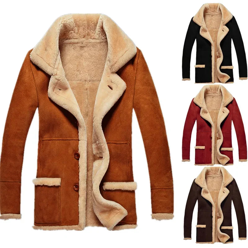 Autumn Winter Thickened Imitation Fur Jacket Men's Coat Fashion