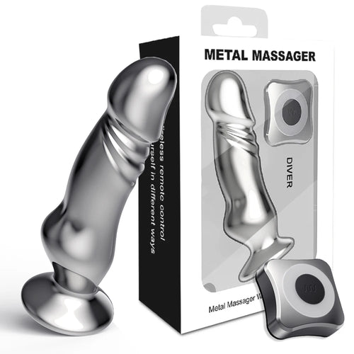 Metal Vibrator Butt Plug for Woman Stainless Steel Dildo Vibrator for