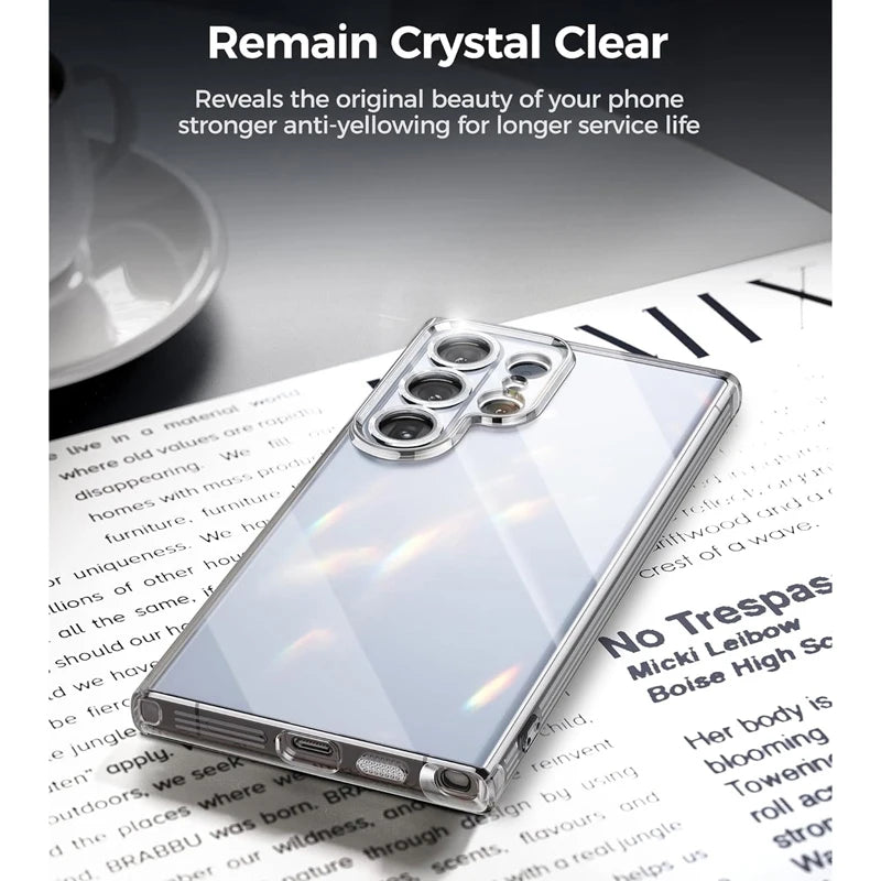 Original Clear Silicone Case For Galaxy Samsung S24 S23 S22 S21 Ultra