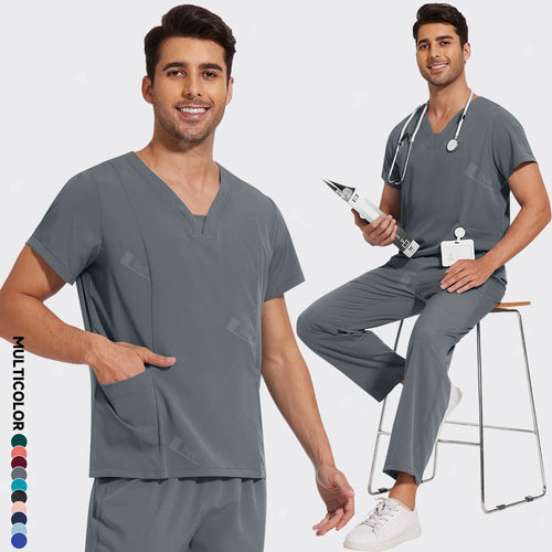 Newest Nursing Surgical Uniforms Woman Doctor Nurse Uniforms Men