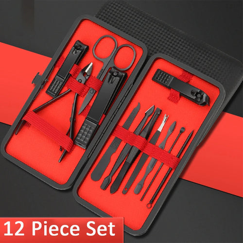 7/10/12/18/20/24PCS Set Professional Manicure Set Kits Stainless Steel