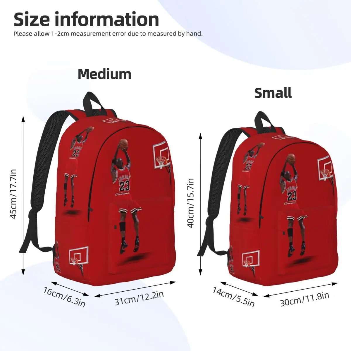 MJ-Michael Jordan for Teens Student School Bookbag Canvas Daypack