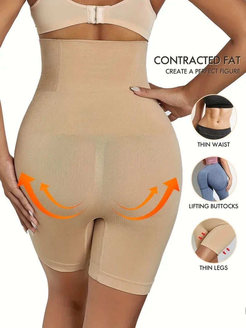 High Waist Shaping Boyshort Panties, Tummy Control Butt Lifting Slim