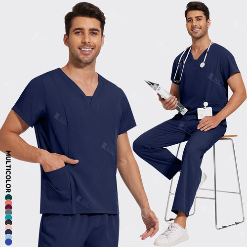 Newest Nursing Surgical Uniforms Woman Doctor Nurse Uniforms Men