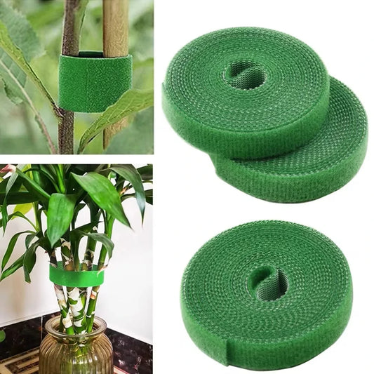 5M Nylon Plant Bandage Tie Reusable Plant Hook Loop Ties Green