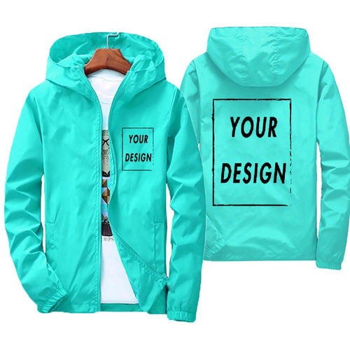 Custom Brand Logo Autumn Jacket Men Waterproof Warm Windbreaker Casual