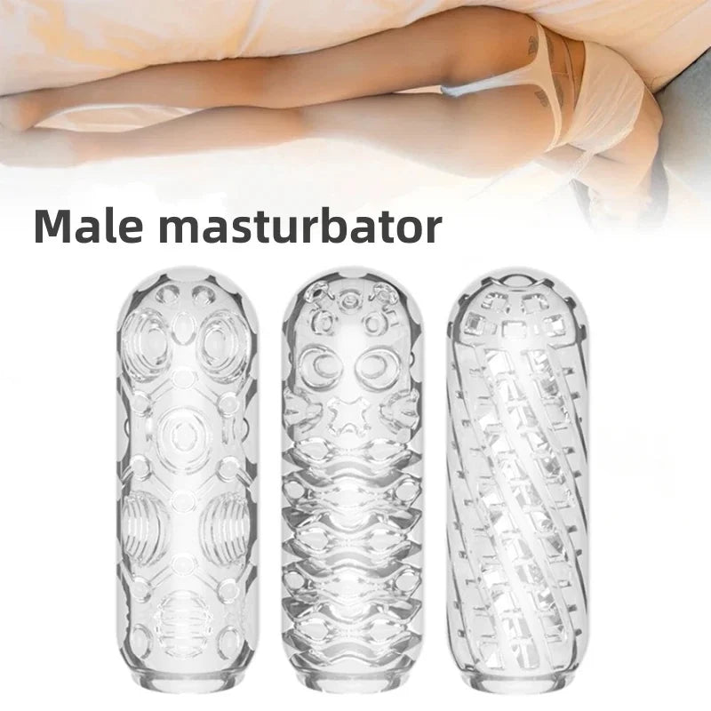 Male Masturbator Cup Soft Pussy Sex Toys Transparent Vagina Adults