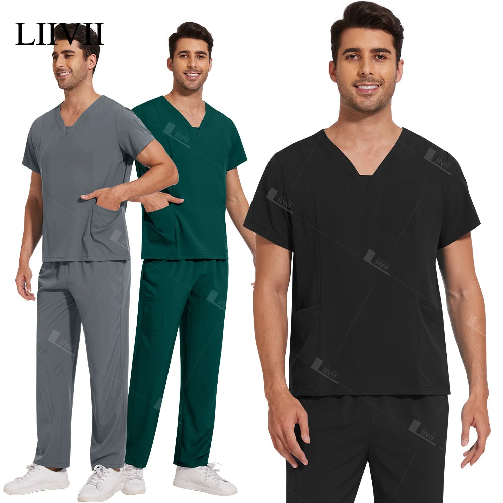 Newest Nursing Surgical Uniforms Woman Doctor Nurse Uniforms Men