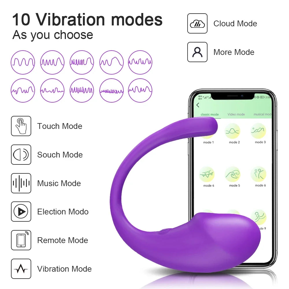 Wireless Bluetooth G Spot Dildo Vibrator for Women APP Remote Control