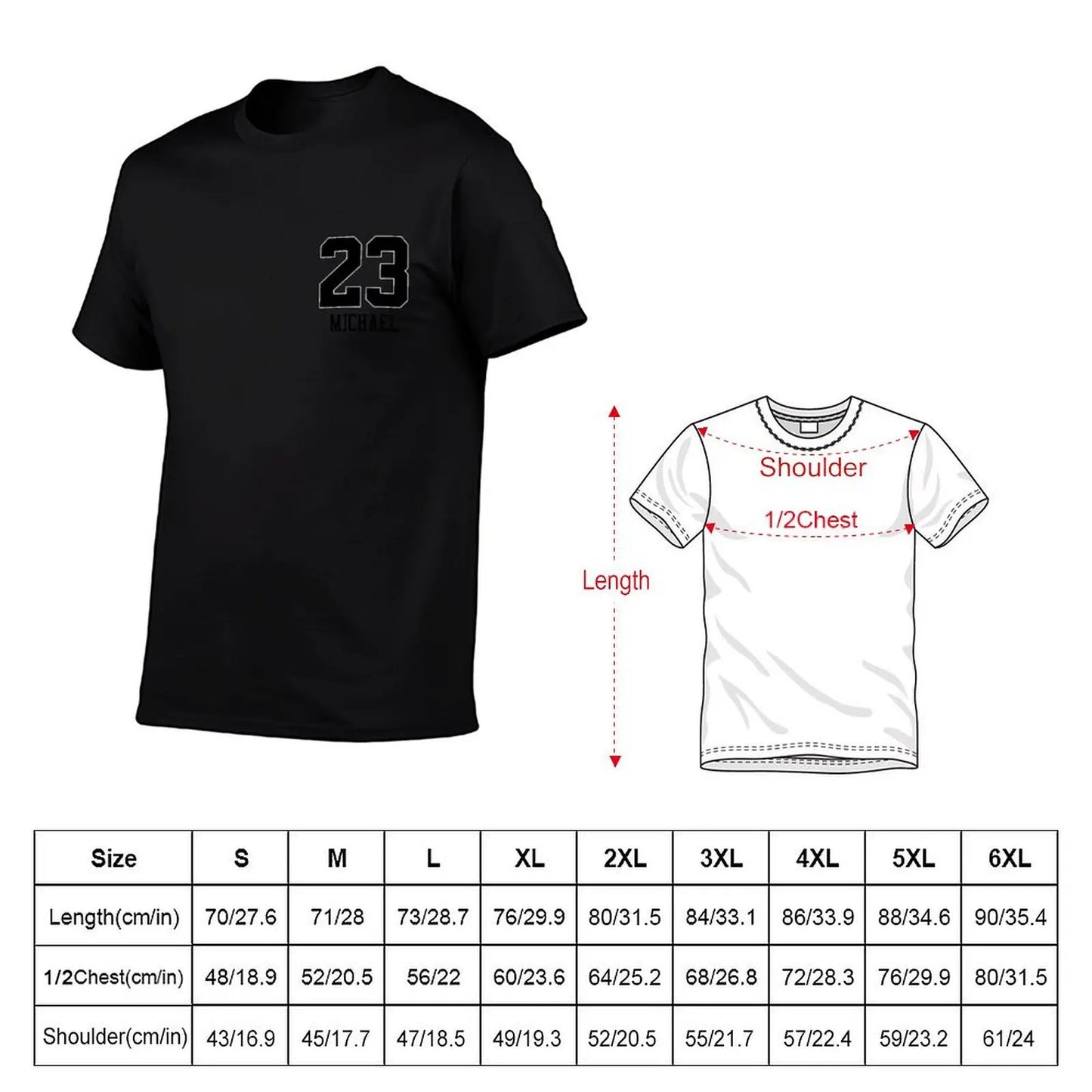 23 Michael Jordan T-Shirt Luxury man man t shirt plus size tops