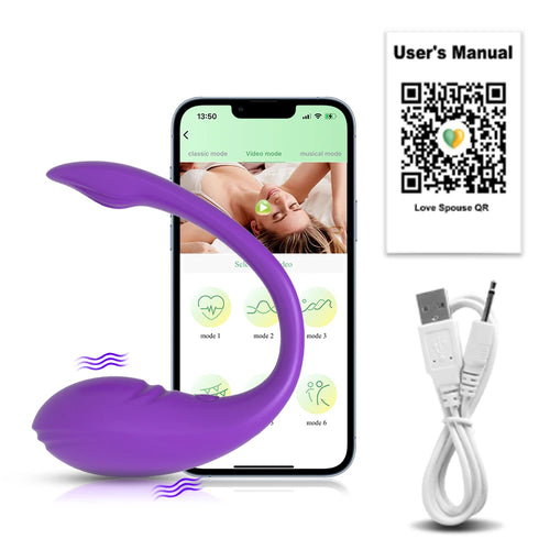 Wireless Bluetooth G Spot Dildo Vibrator for Women APP Remote Control