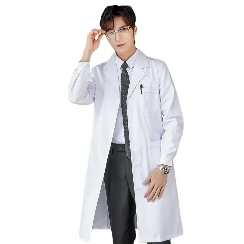 Nurse Overalls White Coat Female Long-sleeved Doctor's Uniform Male