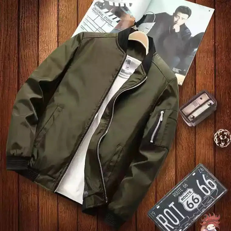 Spring Autumn Men's Bomber Jacket Casual Lightweight Jacket For Men