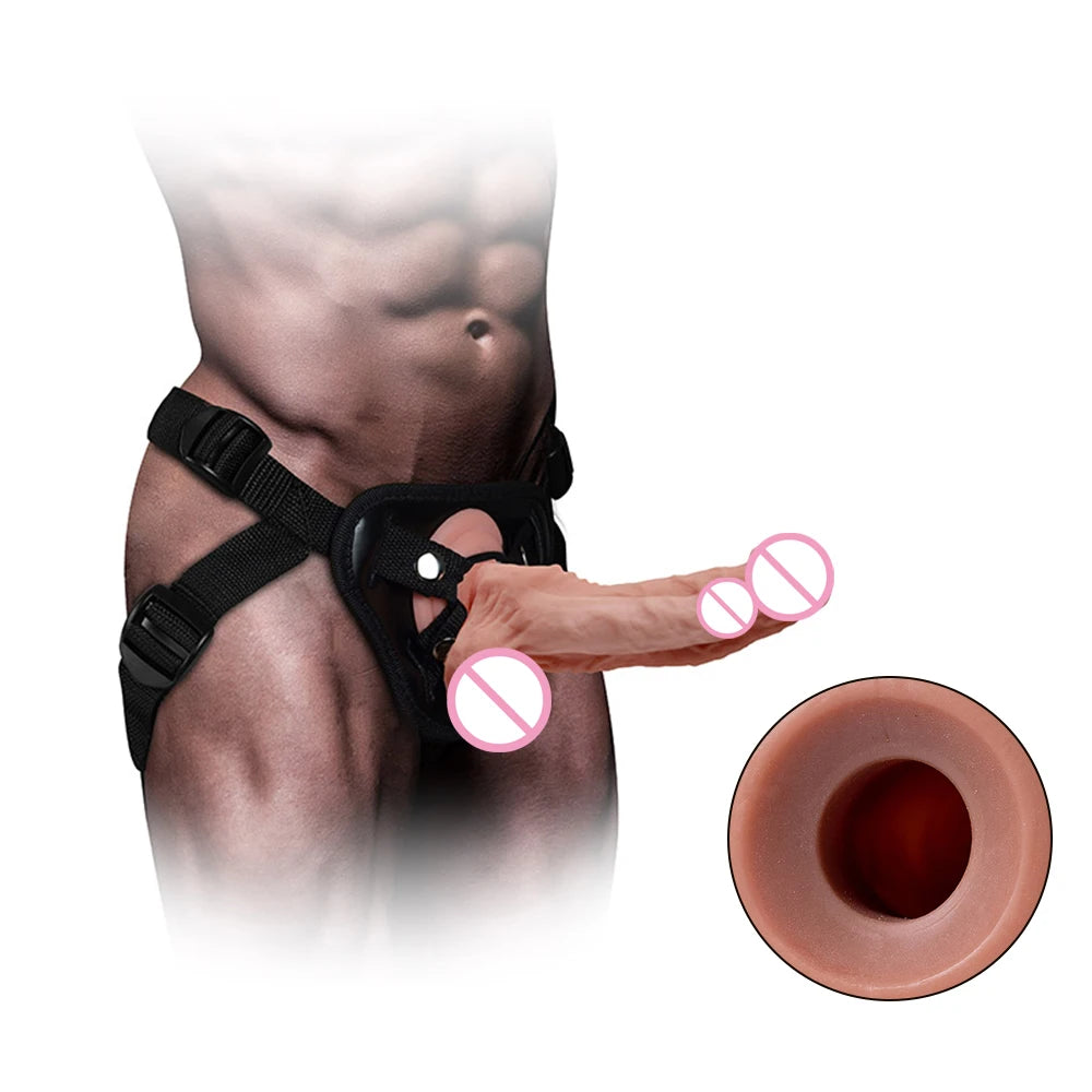 Strap on Dildo Wearable Sex Harness Silicone Dildo Realistic Penis