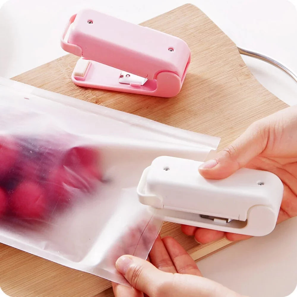 Mini Sealing Machine Plastic Food Bag Closure Portable Sealer Food