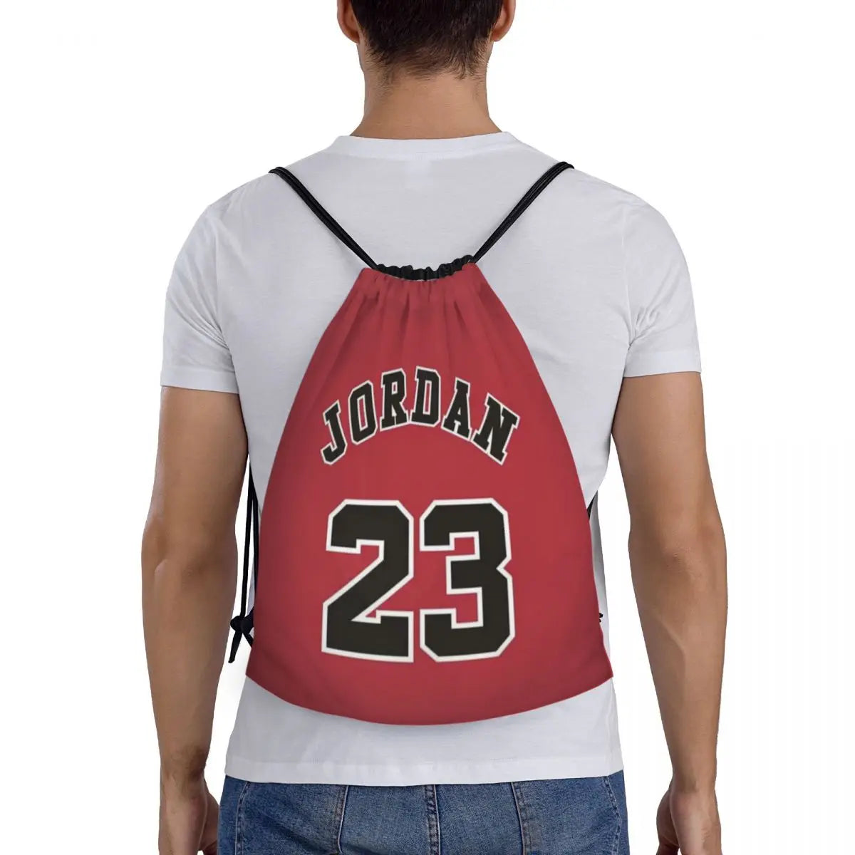 Custom MJ Jordan No.23 Drawstring Pocket Backpack Men Women