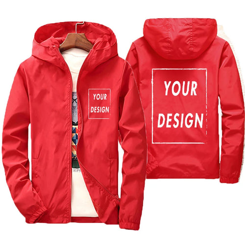 Custom Brand Logo Autumn Jacket Men Waterproof Warm Windbreaker Casual