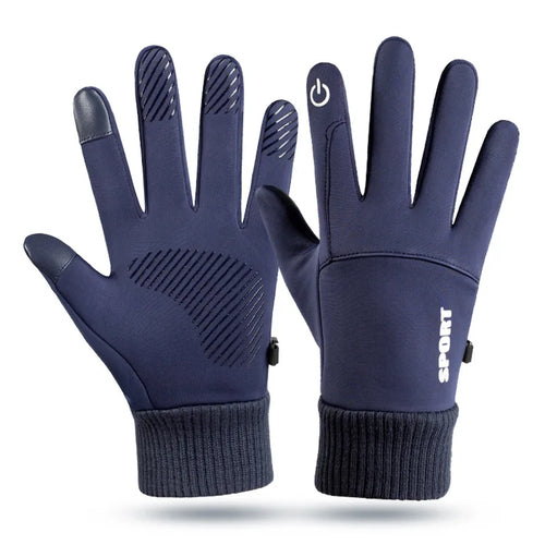 Black Winter Warm Full Fingers Waterproof Cycling Outdoor Sports