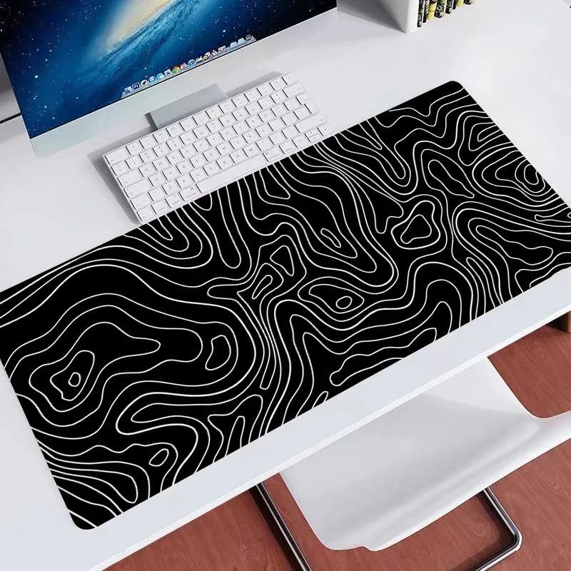 1Pcs Gaming Mouse Pad Large Keyboard Pad 31.5 x 11.8in Topographic