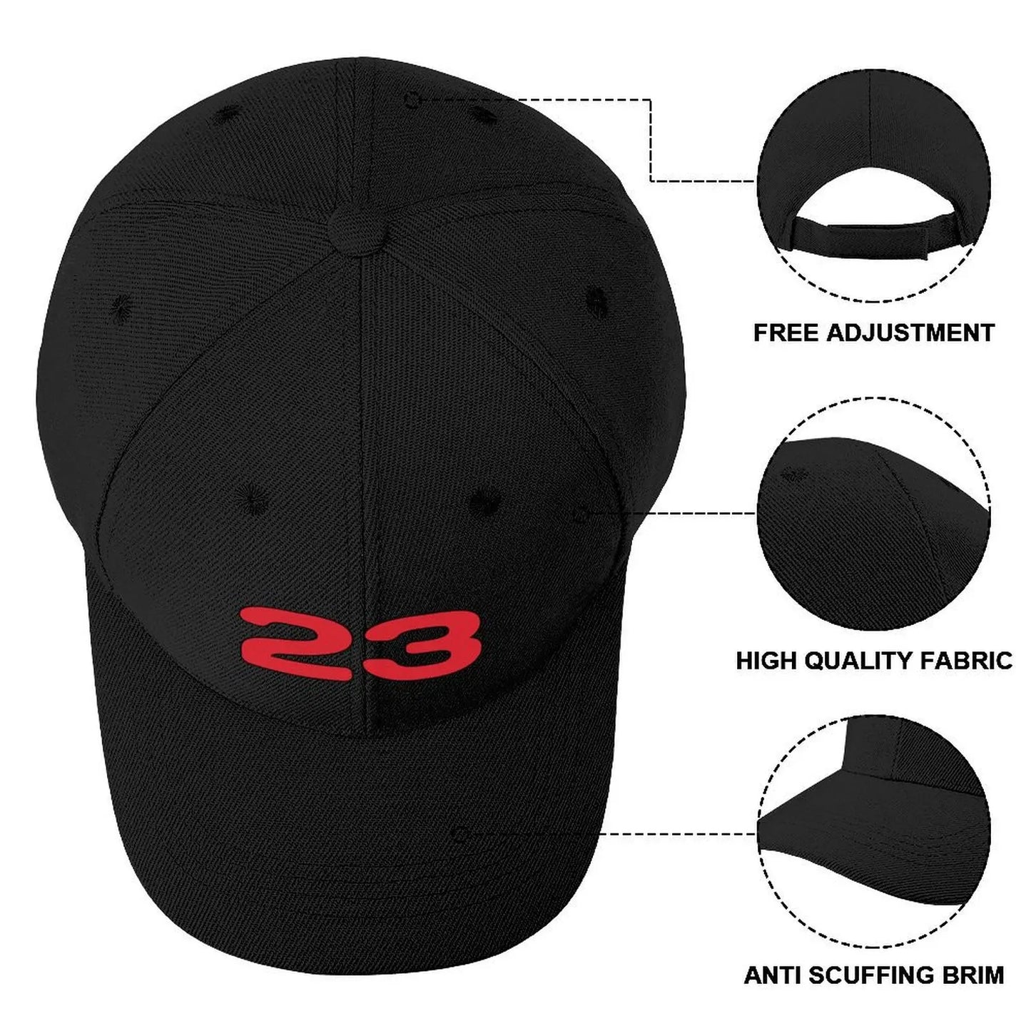 Michael Jordan 23 Baseball Cap Hat Baseball Cap hiking hat Gentleman