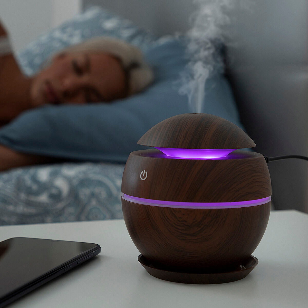 Mini Humidifier Scent Diffuser Dark Walnut InnovaGoods