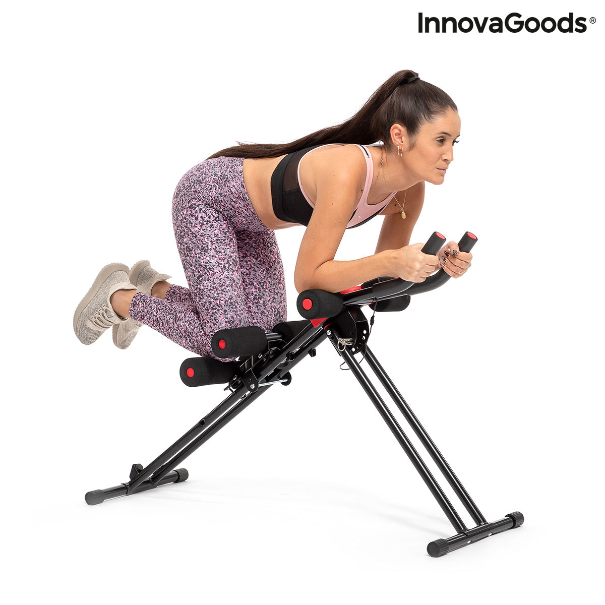 Folding Abdominal Machine with Exercise Guide Plawer InnovaGoods