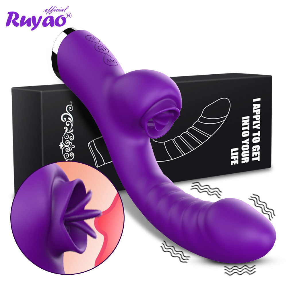 Vibrator For Women 2 In 1 Licking Machine Clitoris Stimulator G Spot