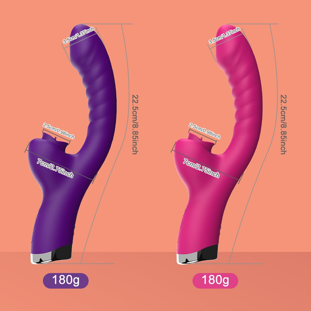 Vibrator For Women 2 In 1 Licking Machine Clitoris Stimulator G Spot