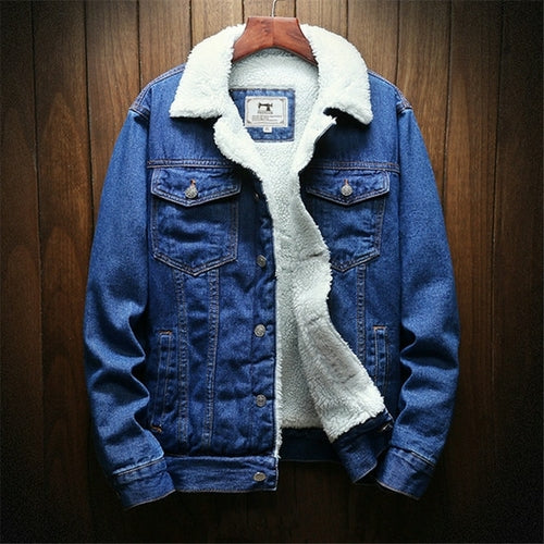 Winter Jean Jackets Men Warm Denim Coats Fashion Cowboy Outerwear Men